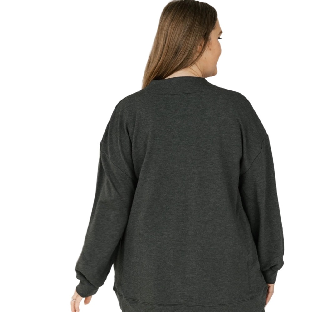 🇨🇦🆕NWT SMASH + TESS |2XL| Cozy minimalist Maya Lightweight Charcoal Cardigan* - Picture 13 of 16